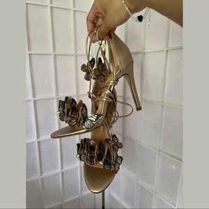 matted gold butterfly heels i bought from Amazon☺️